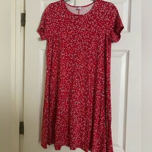 Old Navy Red and White Floral Dress